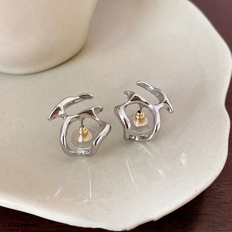 All Abstract Silver Earrings - Image 3