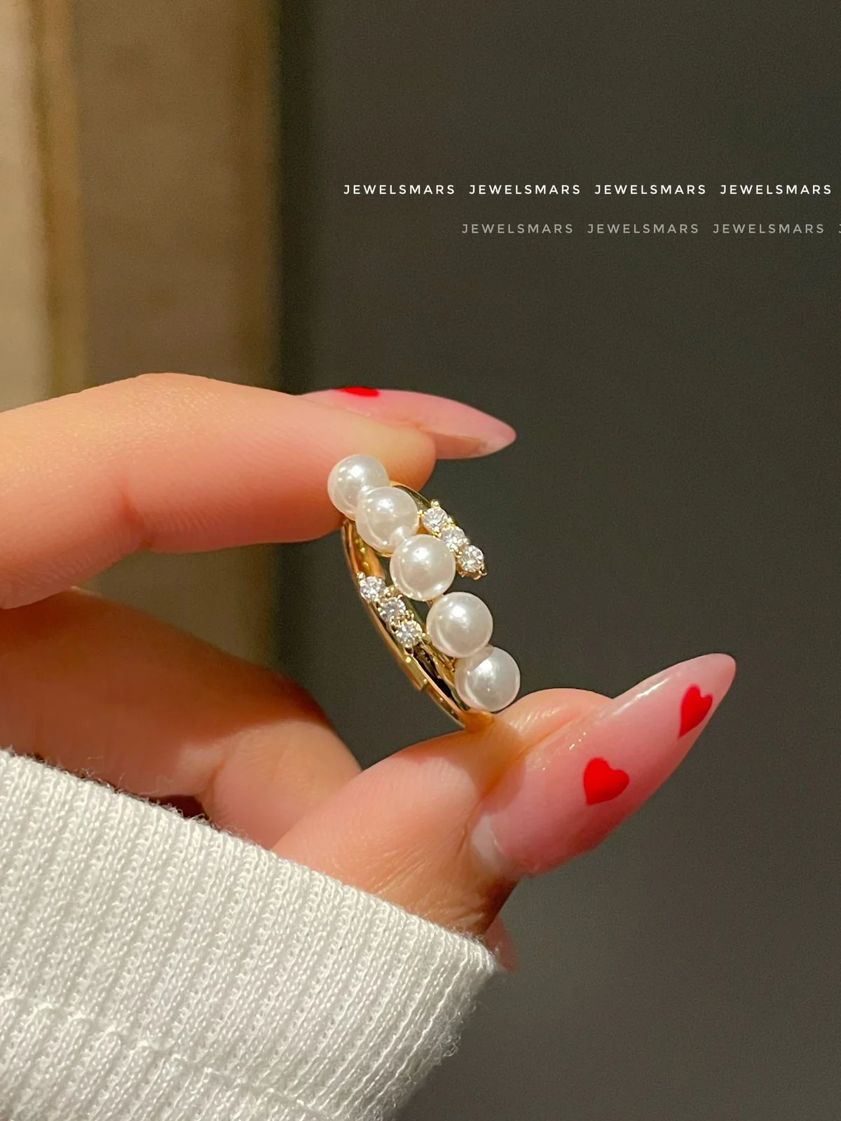 Amanda Pearly Statement Ring - Image 2