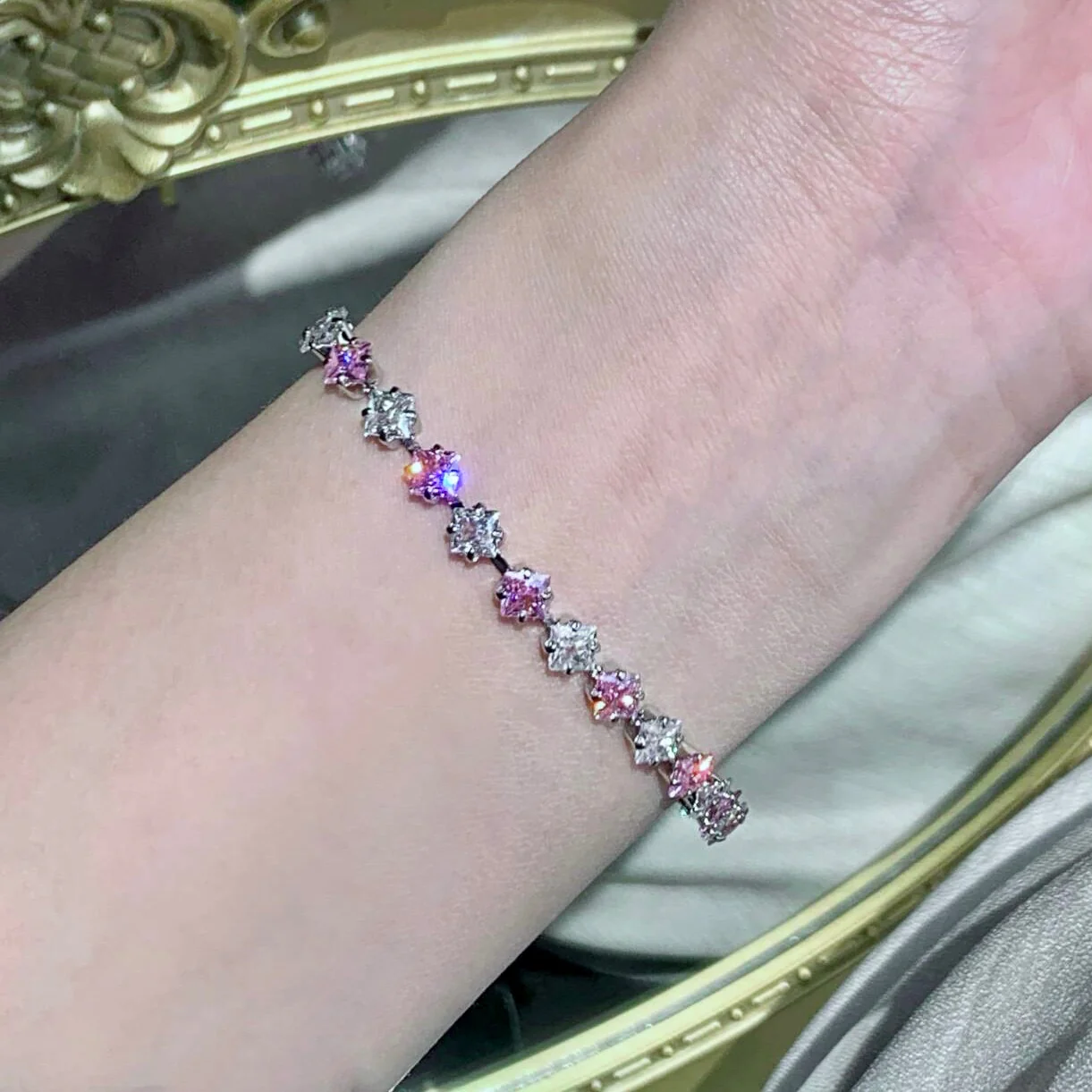 Amethyst Halo Bracelet - Image 2