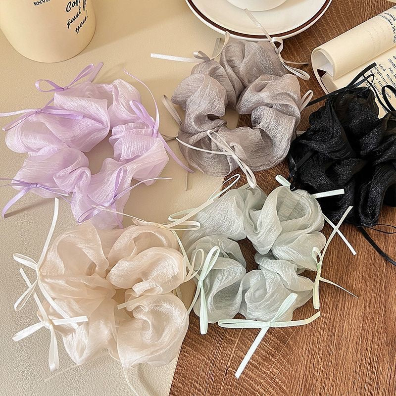 Bow Fluffy Scrunchie - Image 2