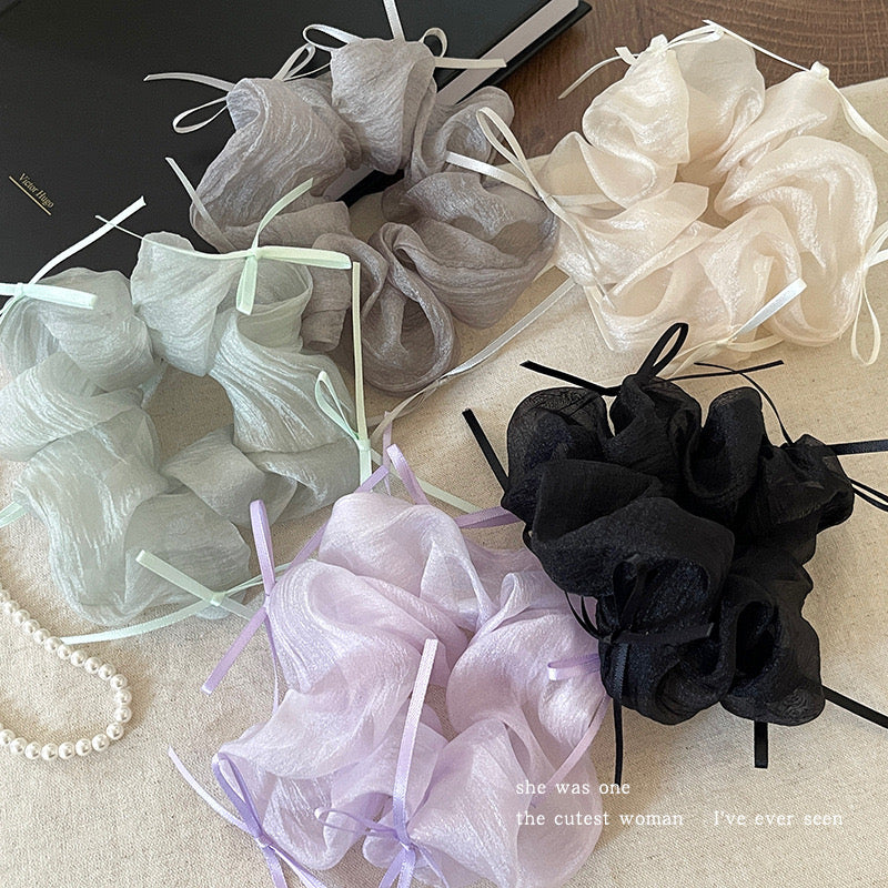 Bow Fluffy Scrunchie - Image 3