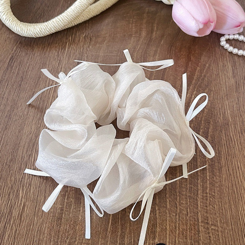 Bow Fluffy Scrunchie - Image 4