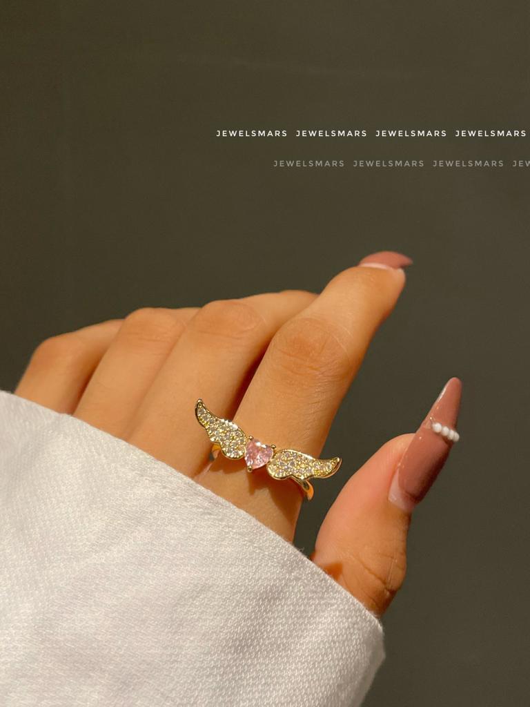Angel Wings Ring - pink - Image 2