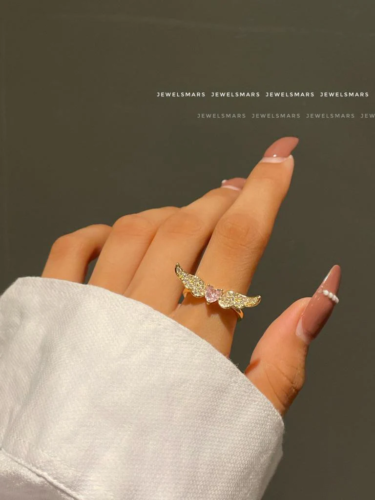Angel Wings Ring - pink - Image 3
