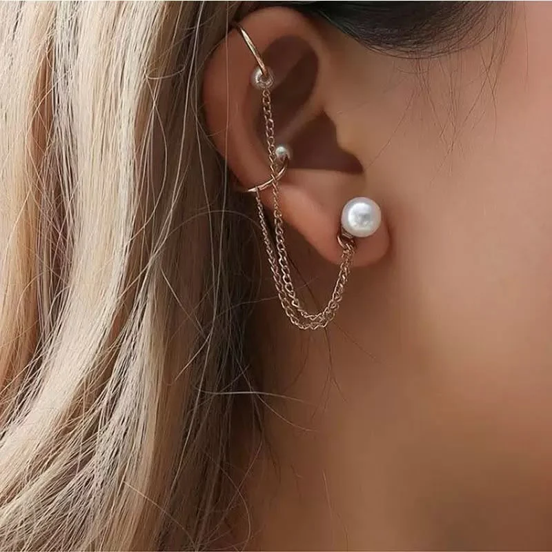 Angelic Threader Pearl Ear-Cuffs (1-pc)