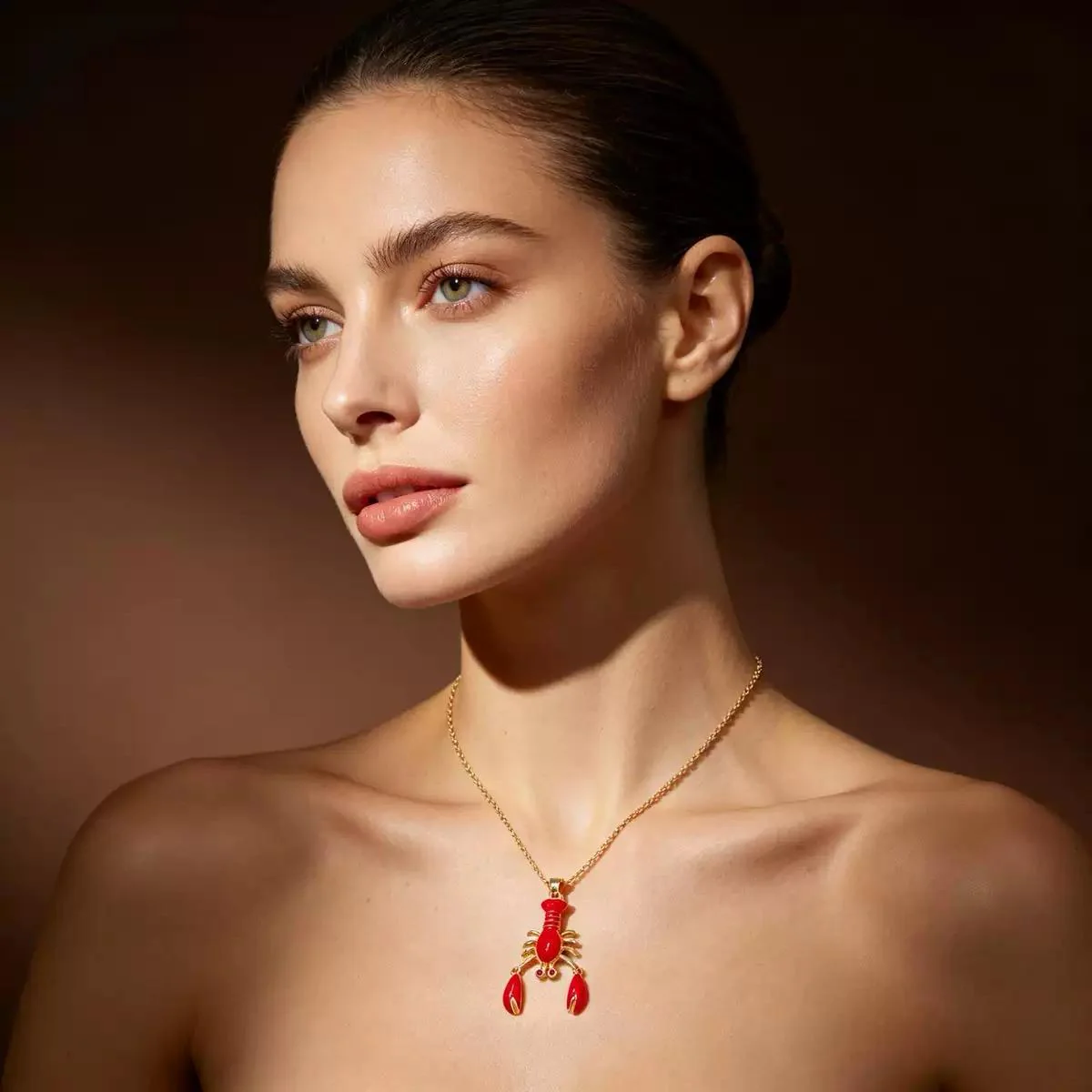 Aquatic Harmony Handmade Lobster Necklace - Image 2