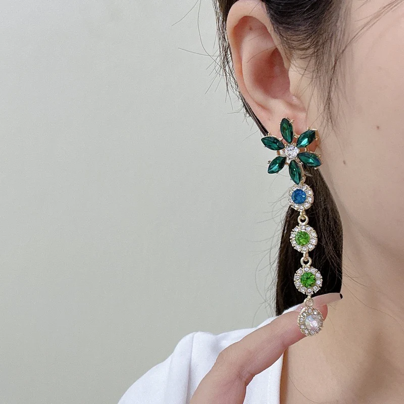 Aurora’s Emerald Cascade Earrings - Image 3