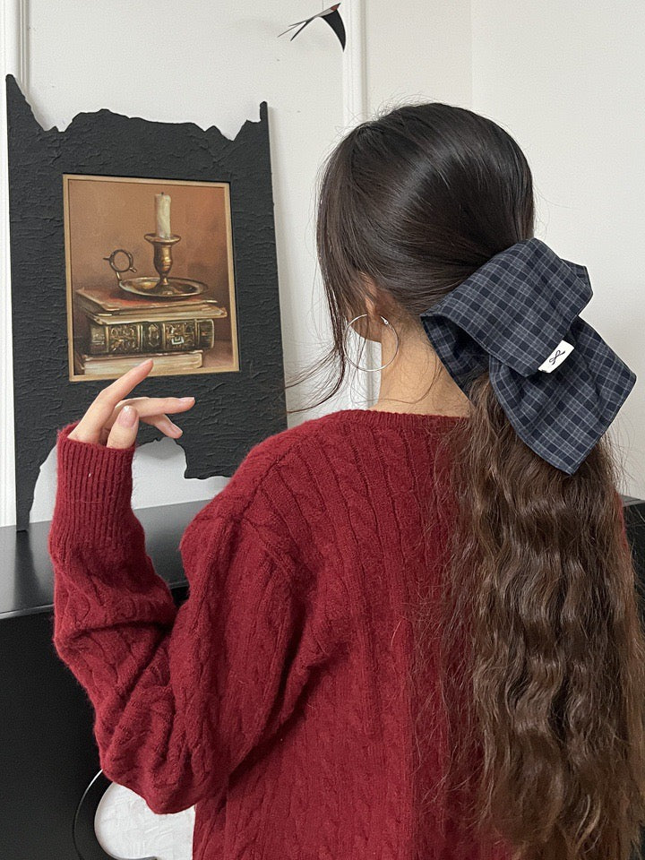 Autumn Plaid Square Scrunchie - Image 5