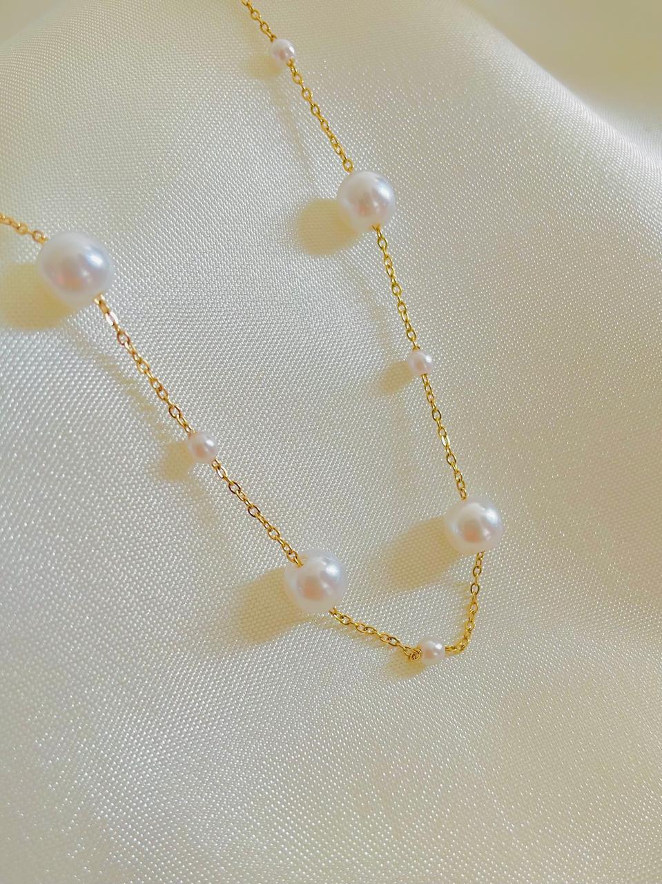 Basic Pearl Necklace [18k Gold Plated] - Image 2