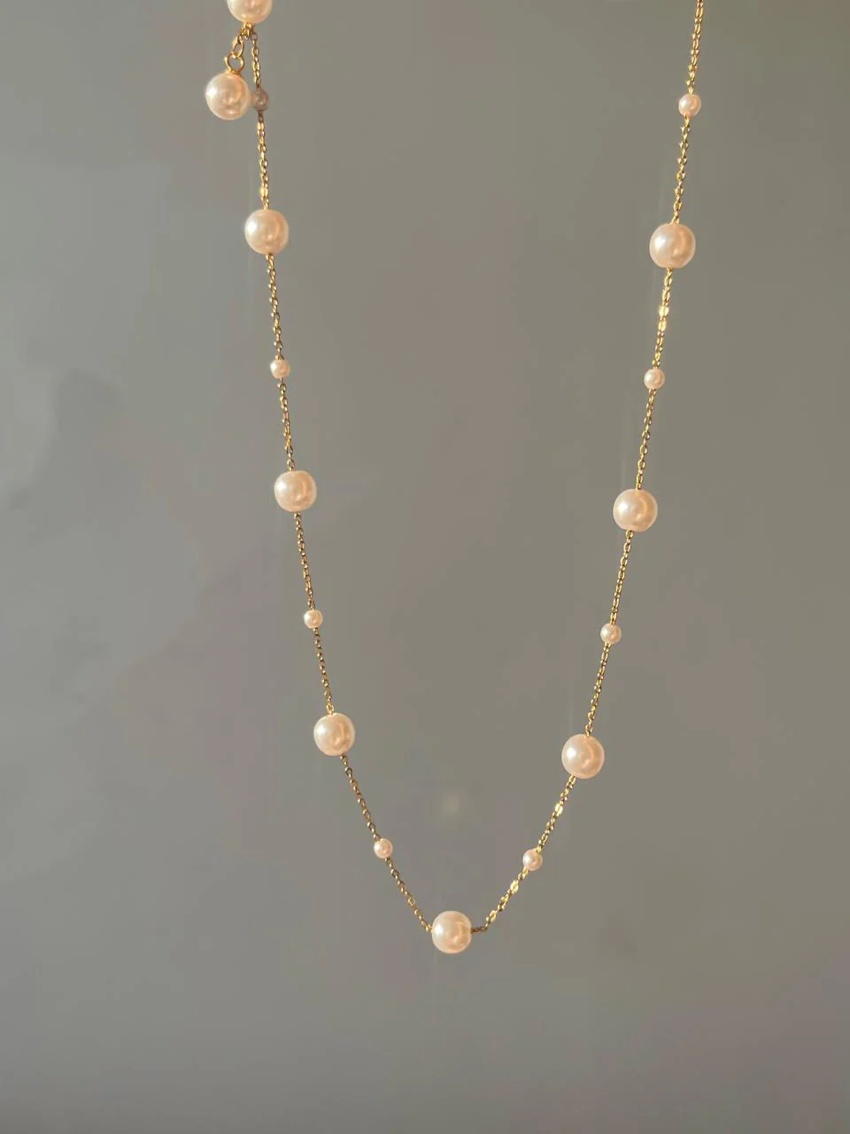 Basic Pearl Necklace [18k Gold Plated] - Image 3
