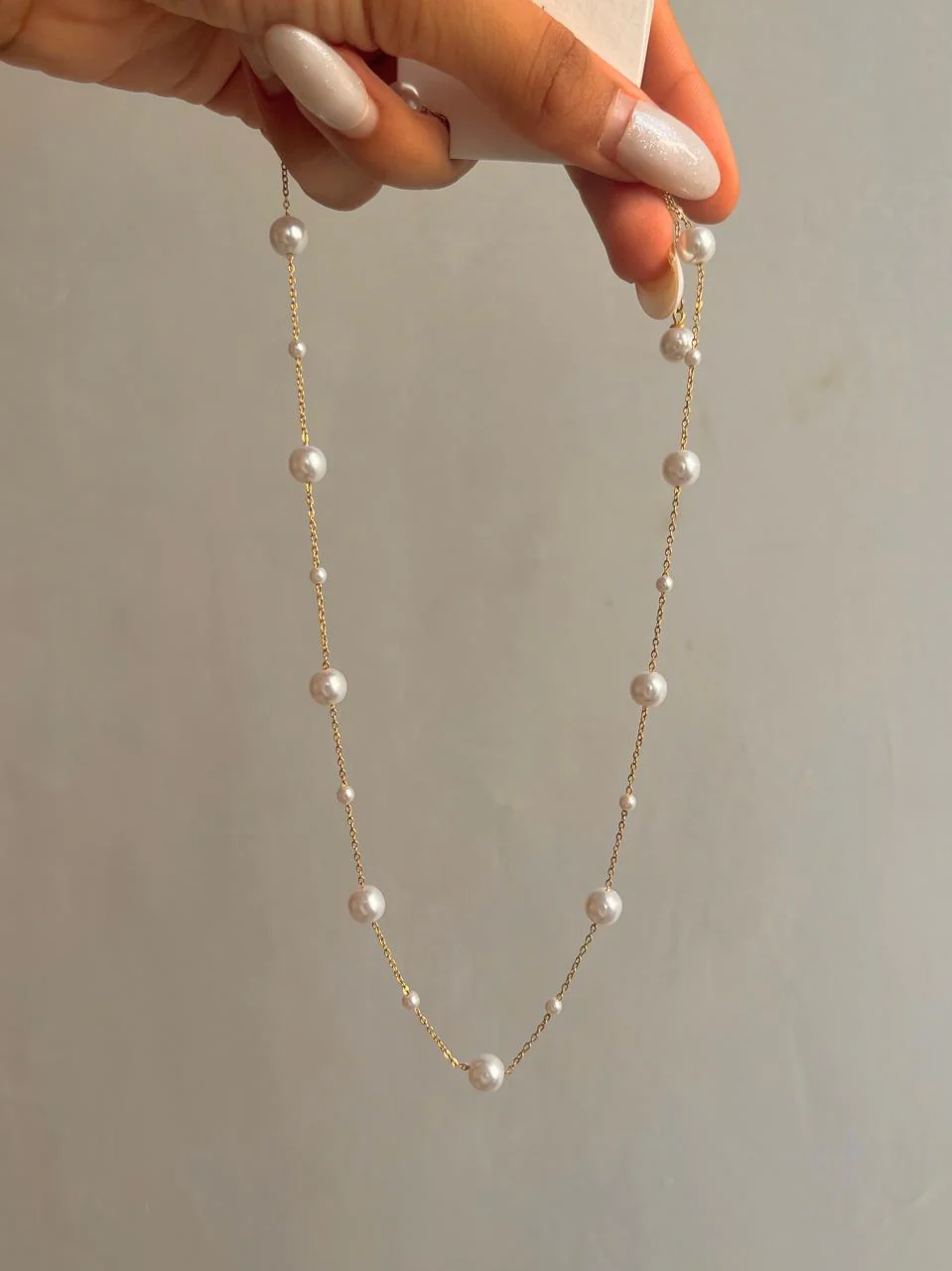 Basic Pearl Necklace [18k Gold Plated] - Image 4