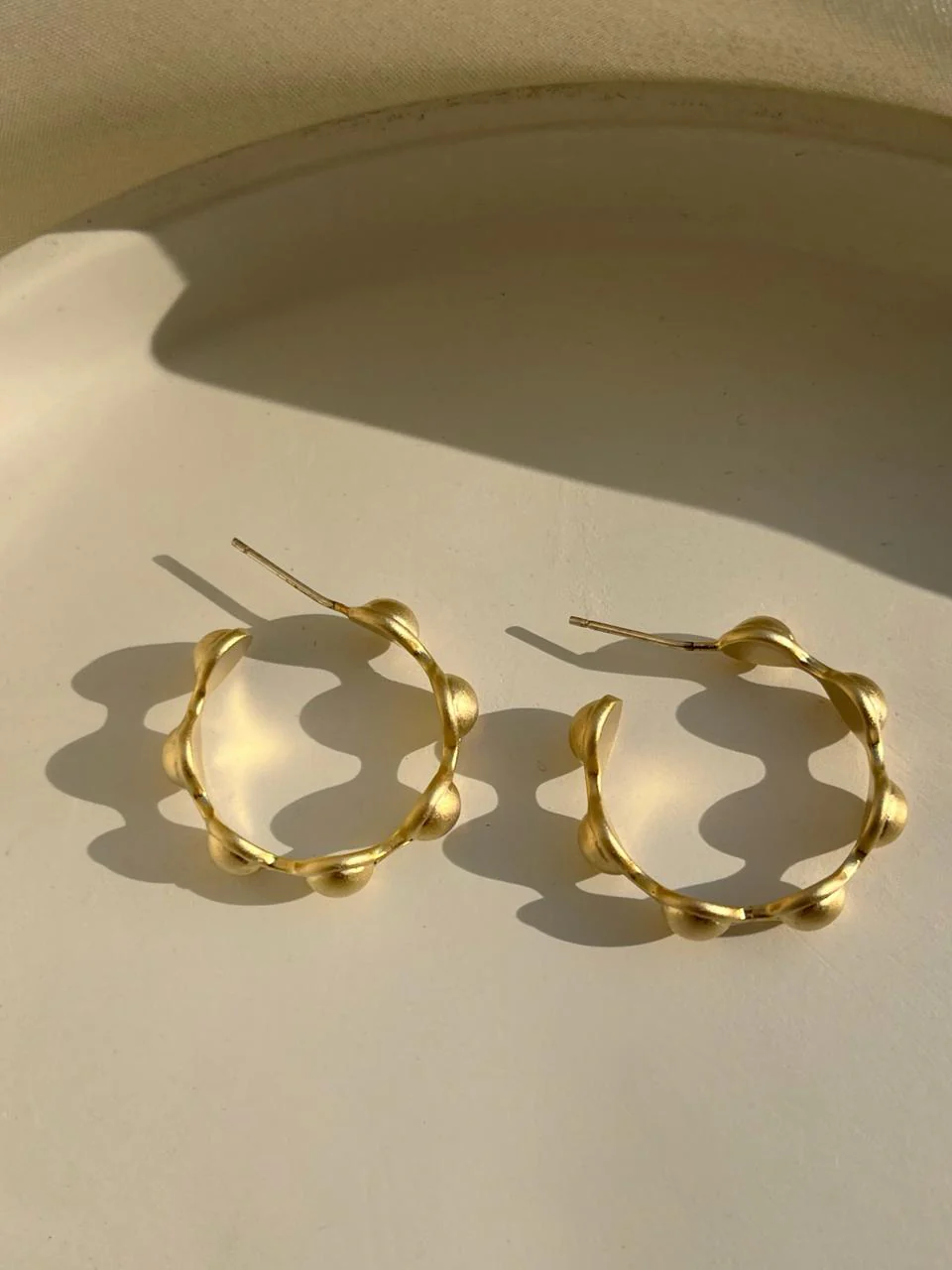 Beaded Hoop Earrings - Image 2