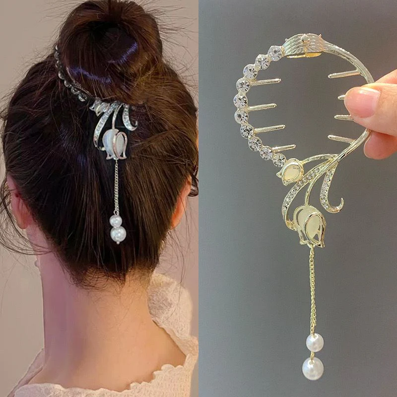 Belle Flower Bun Hairclip - Image 2