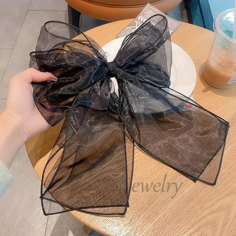 Black Angel Big Hair Bow - Image 2