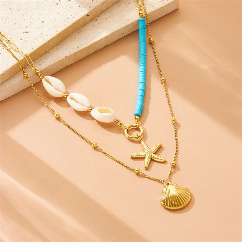 Blue Beaded Malibu Necklace - Image 3