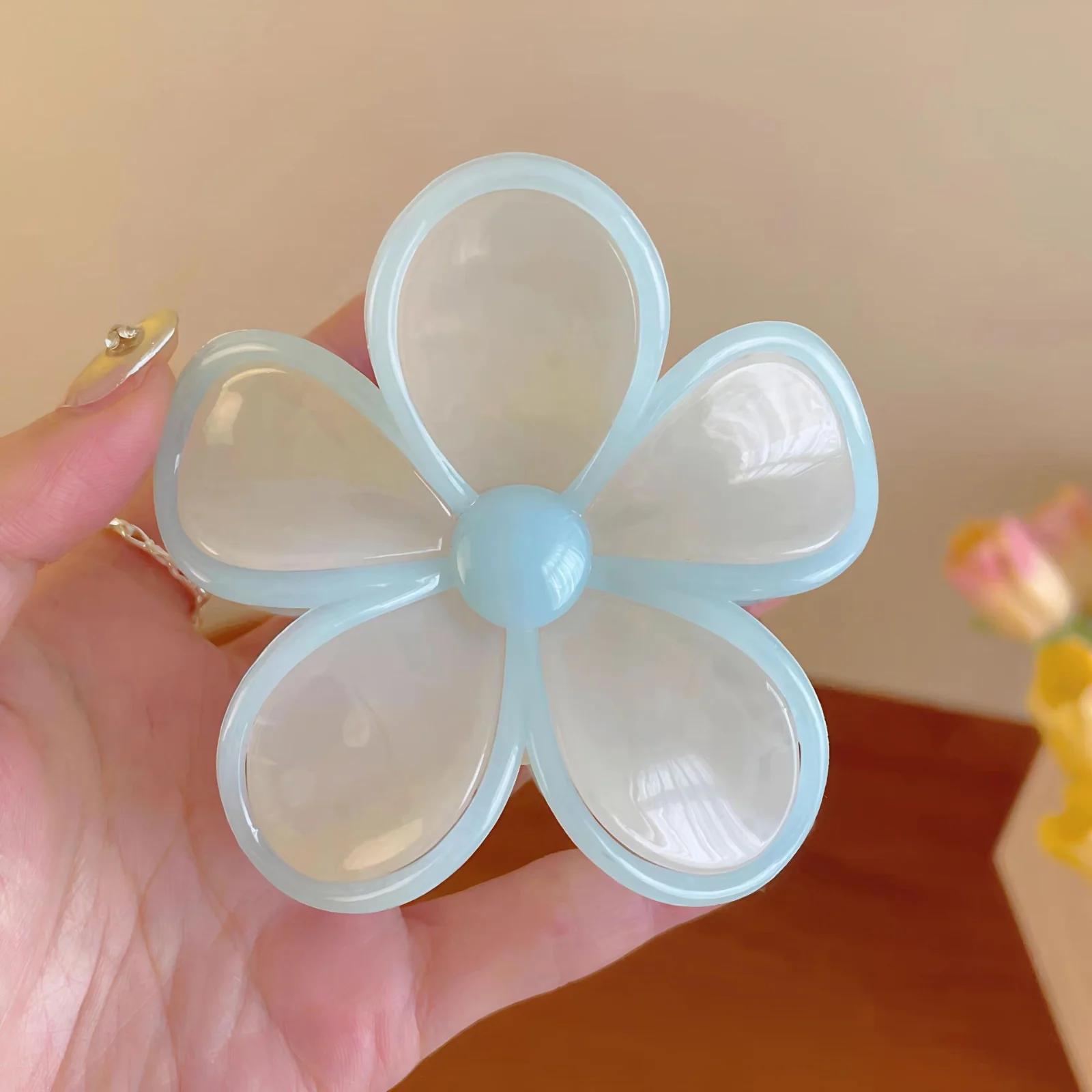 Blue Belle Flower Claw Clip - Image 2