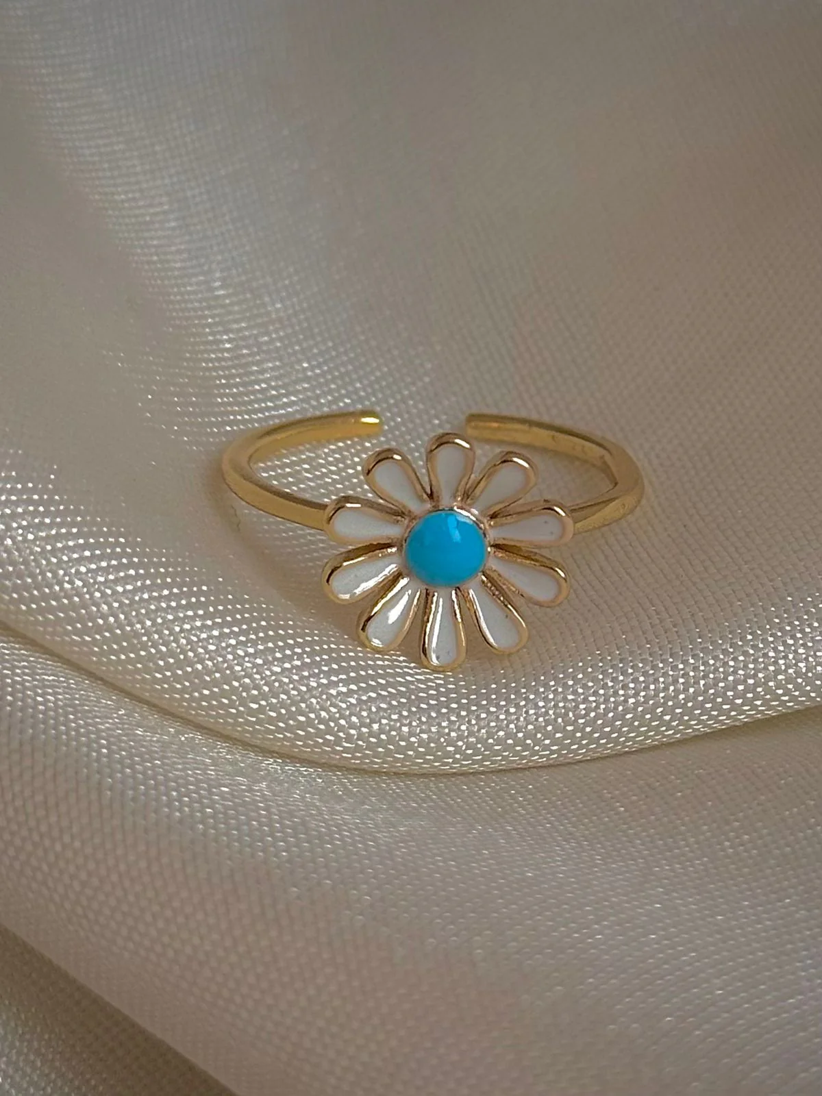 Blue Daisy Dew Ring - Image 2