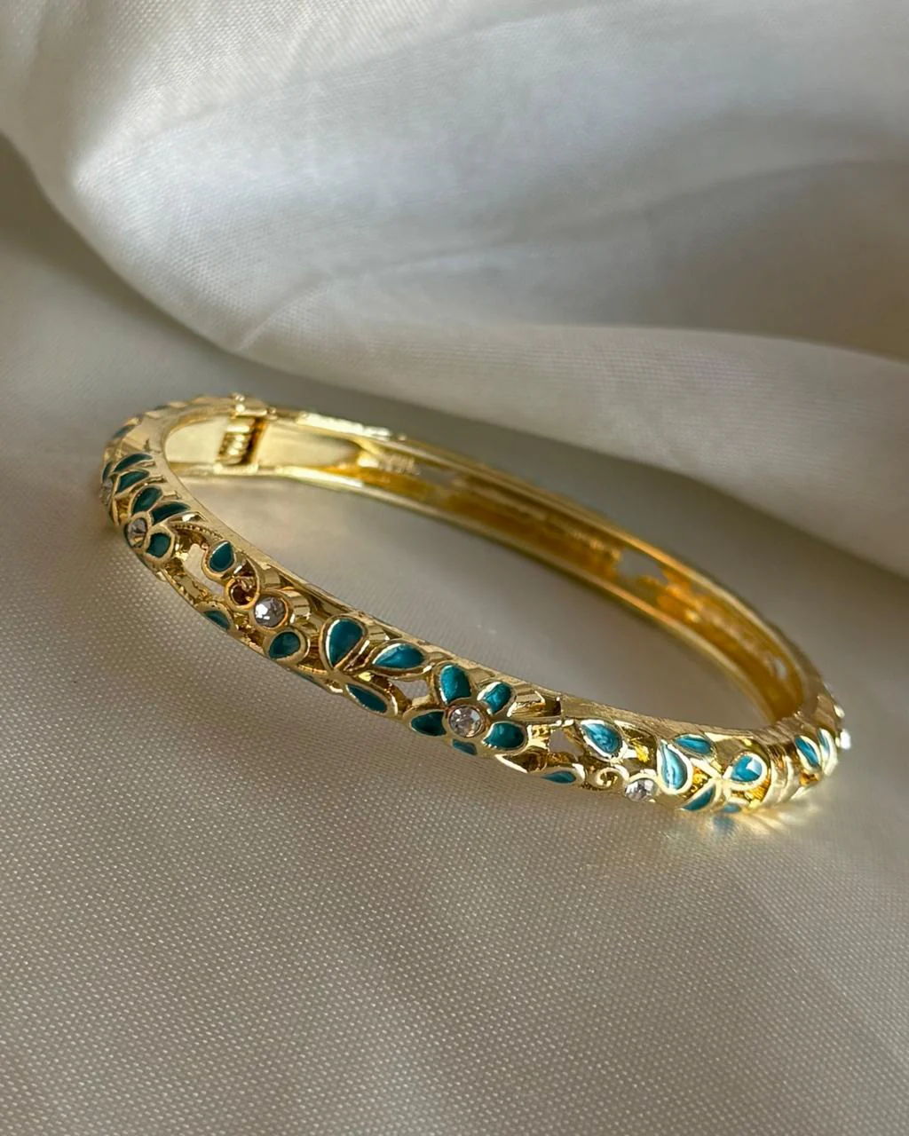 Blue Mabel Enamel Bracelet - Image 2