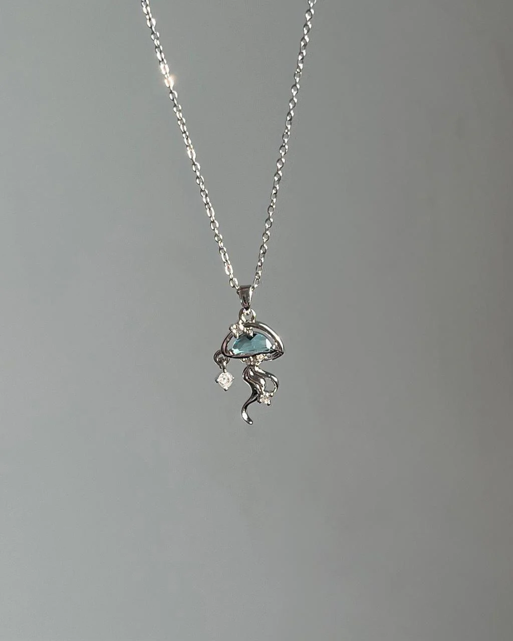 Blue Medusa Jellyfish Necklace