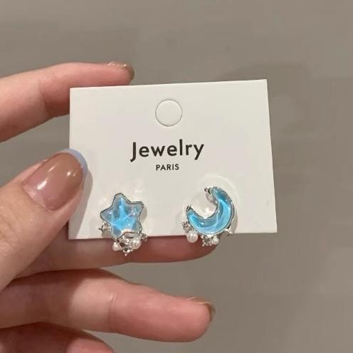 Blue Moon Star Earrings - Image 4