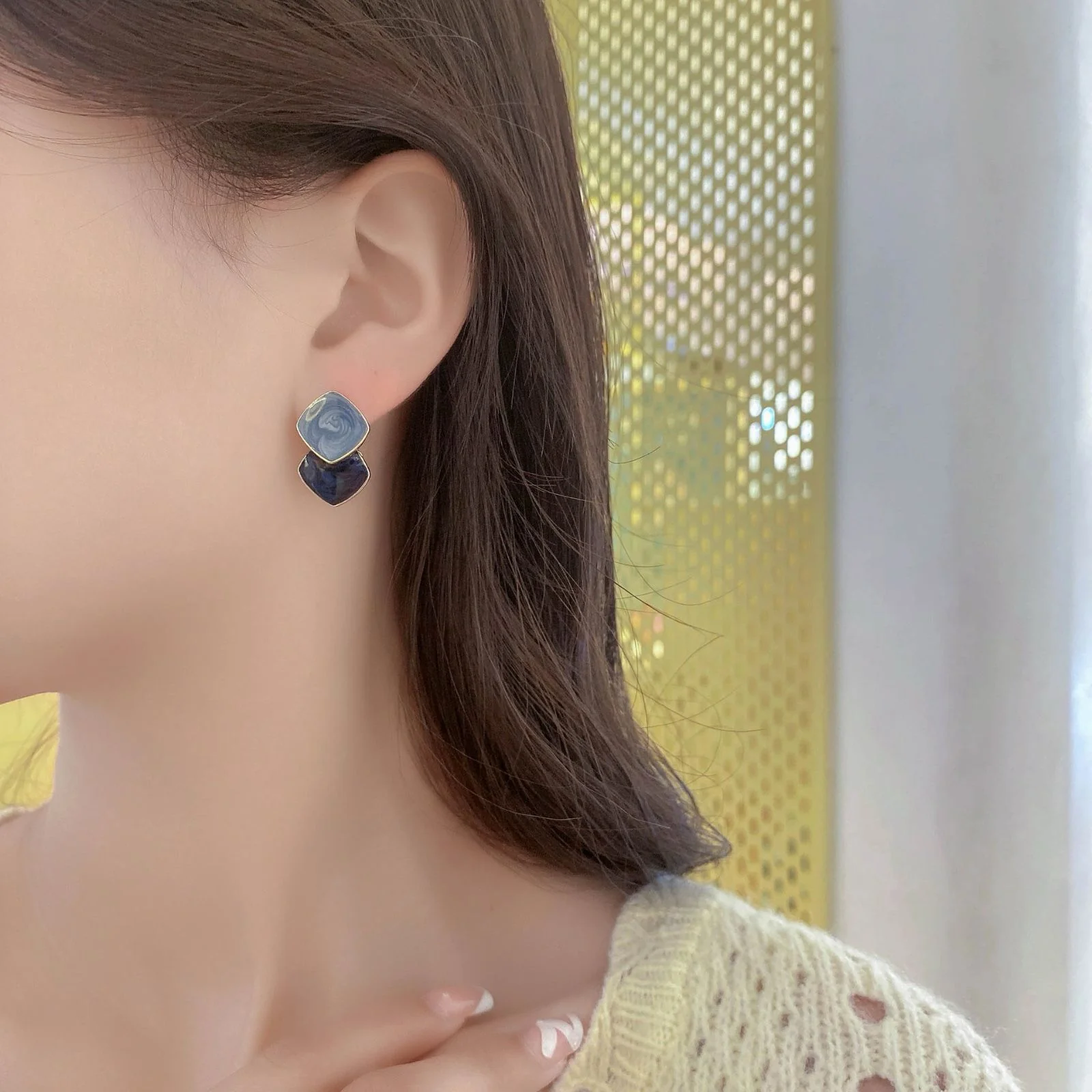 Blue on Blue Earrings