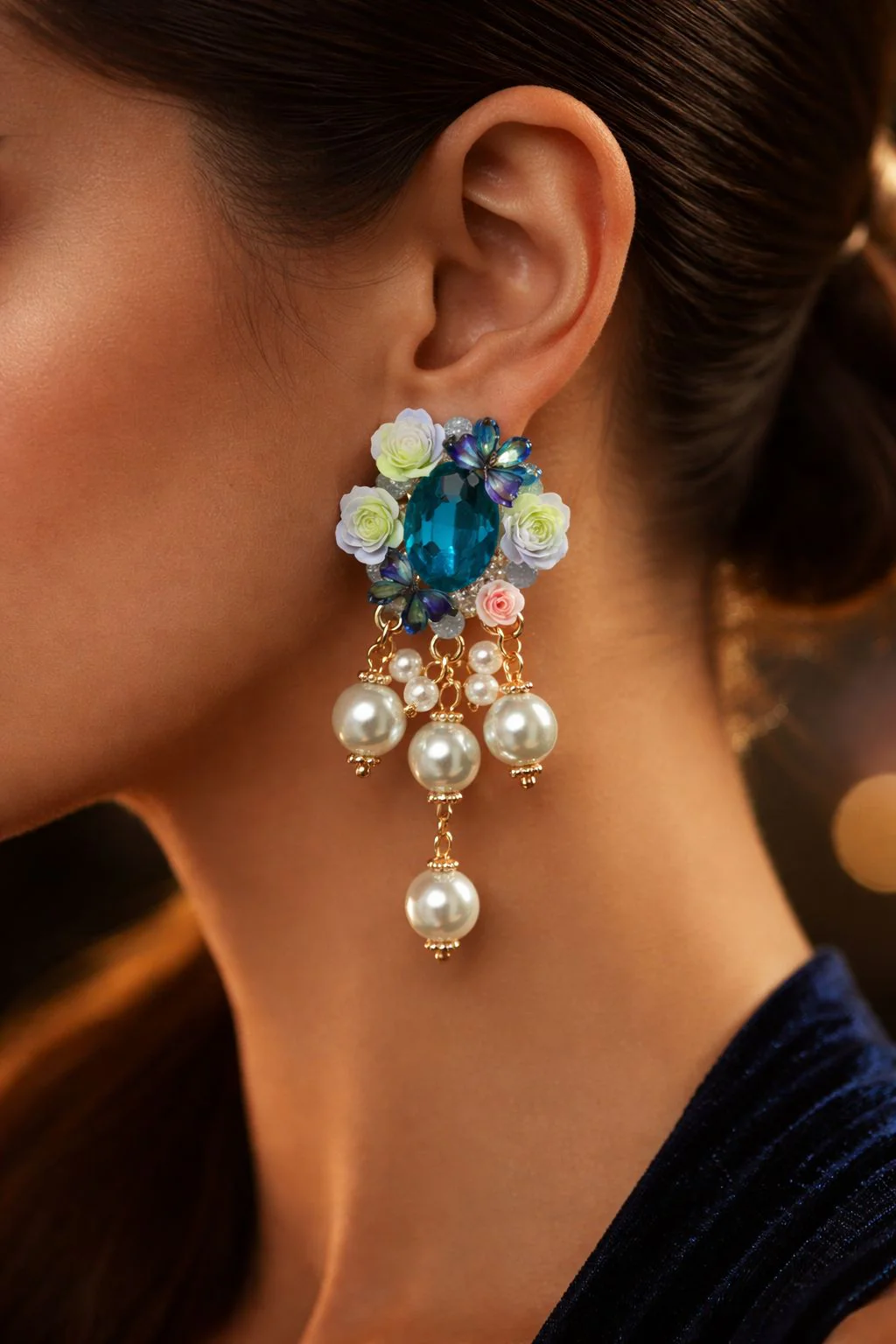Bluebell Whisper Dreamy Pearl Earrings
