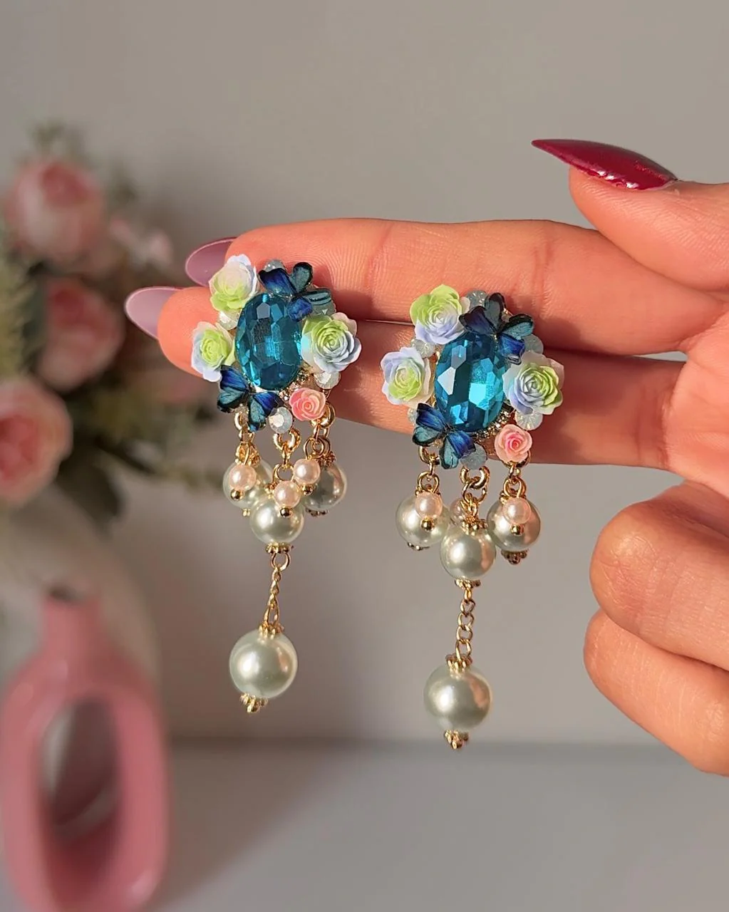 Bluebell Whisper Dreamy Pearl Earrings - Image 2