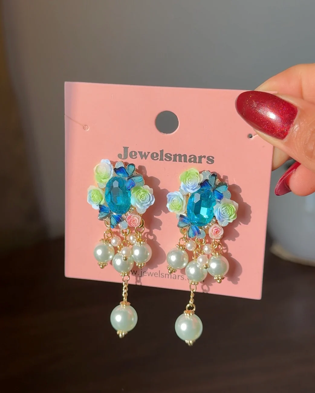 Bluebell Whisper Dreamy Pearl Earrings - Image 4