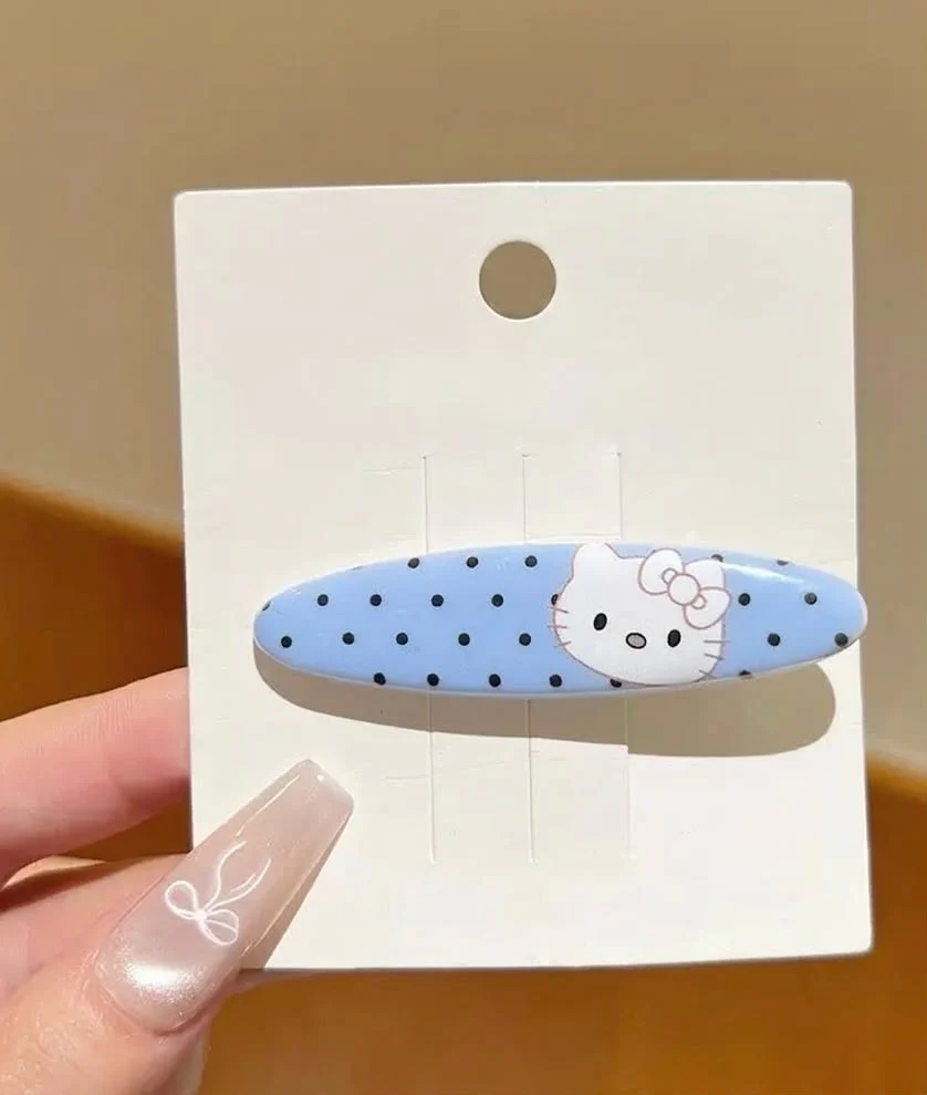 Blueberry Kitty Polka Clip