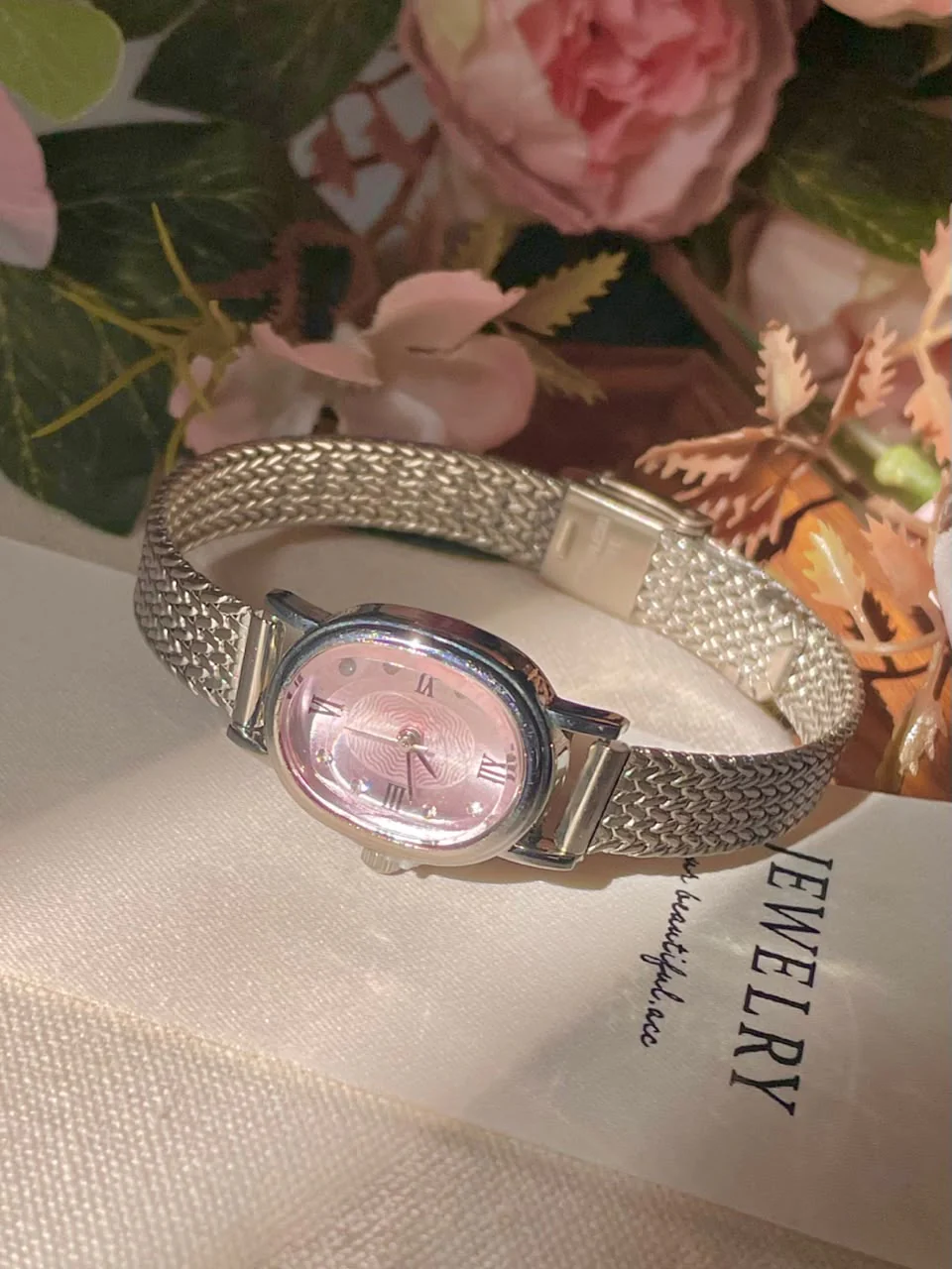 Blush Reverie Mesh Watch - Image 5