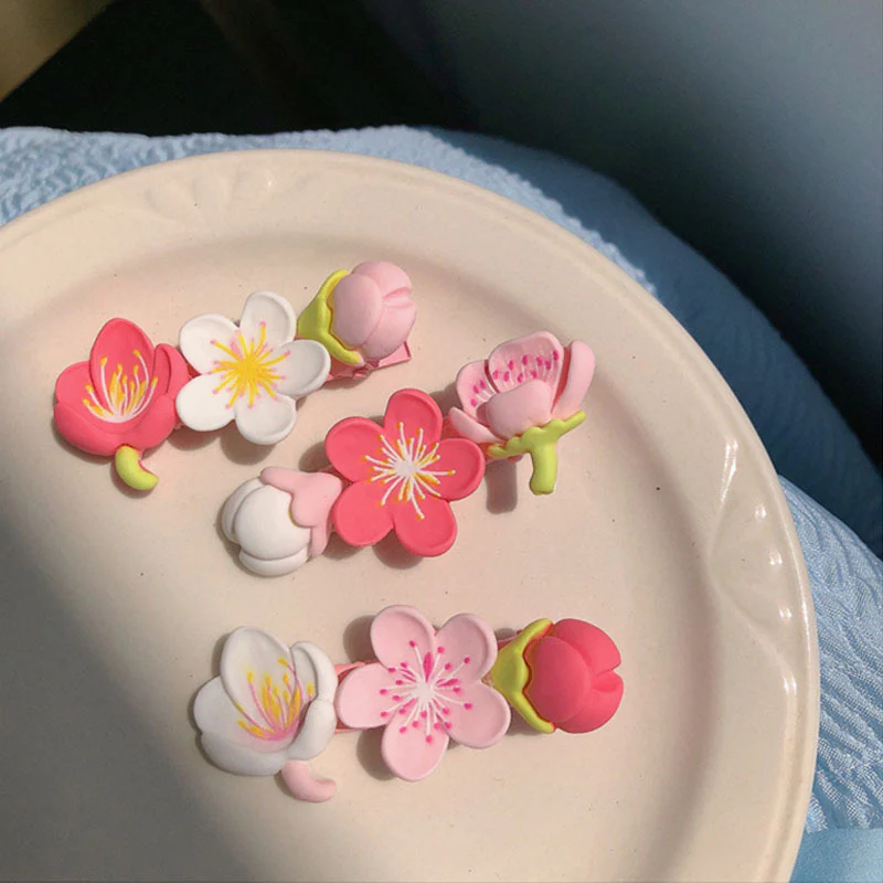 Blushcore Floral Hair Clips - Image 2
