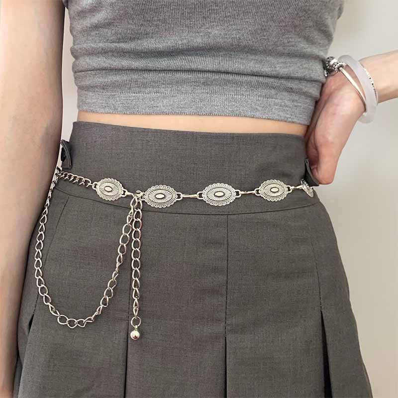 Boho Heirloom Silver Waist Chain Belt - Image 3