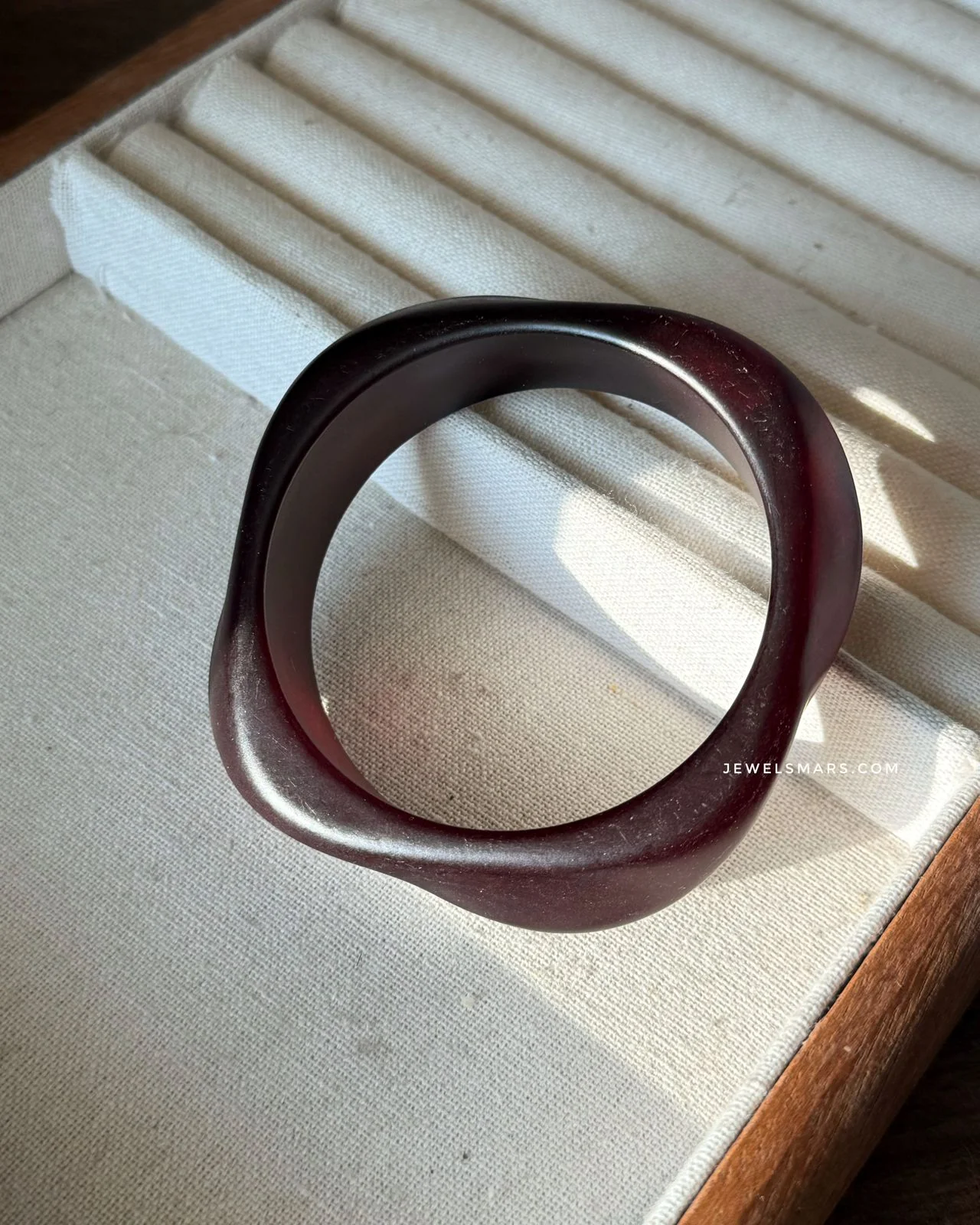 Boho-Statement Wooden Bangle - Image 2