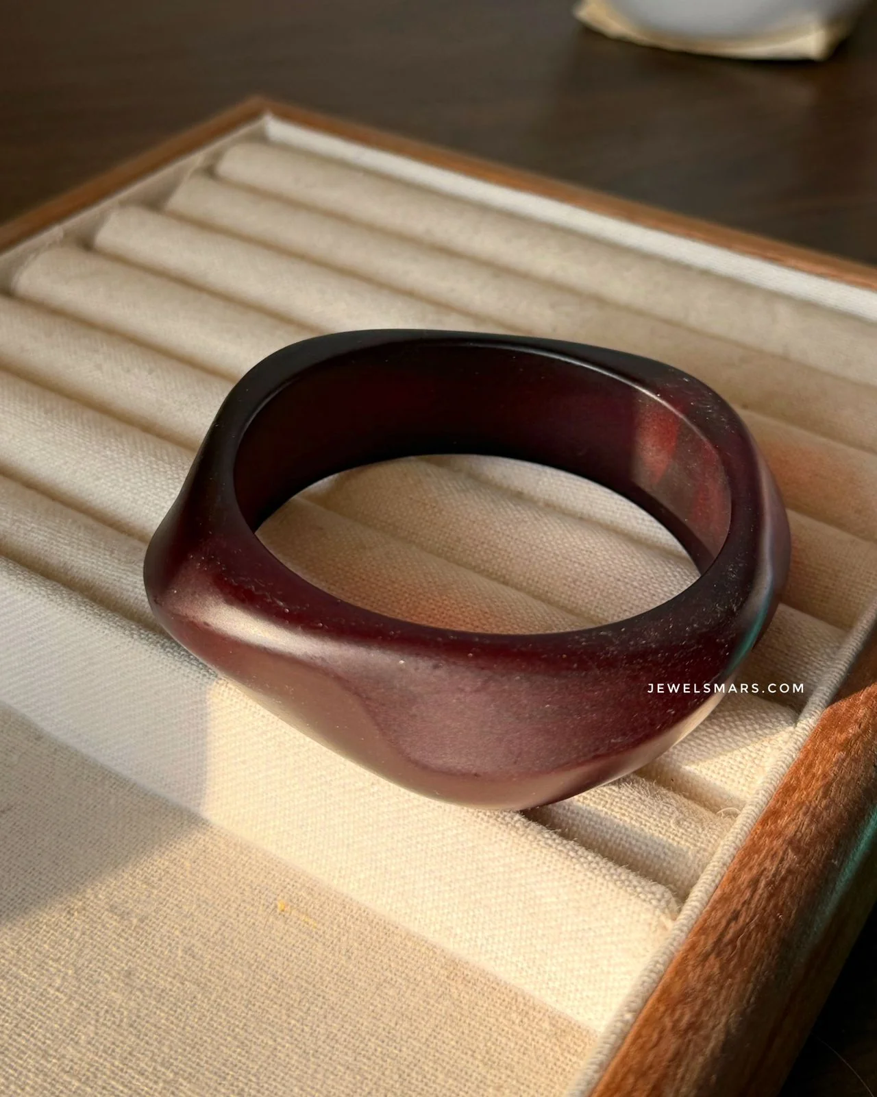 Boho-Statement Wooden Bangle - Image 3