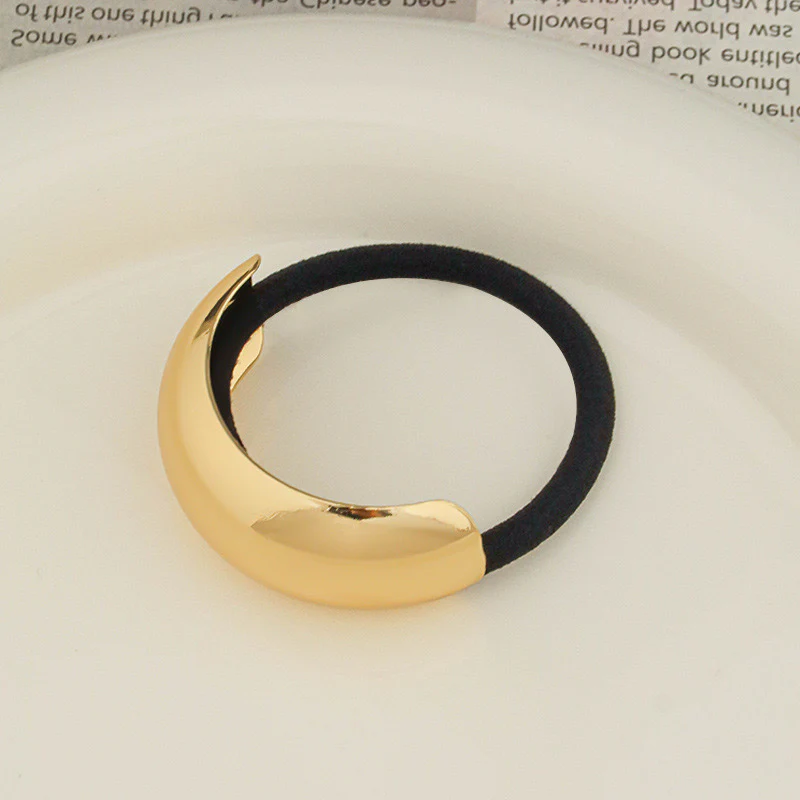 Bold Striped Statement Metal Hair Tie - Image 2