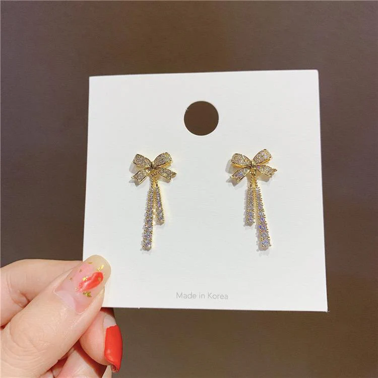 Bow dandling Earrings - Image 5