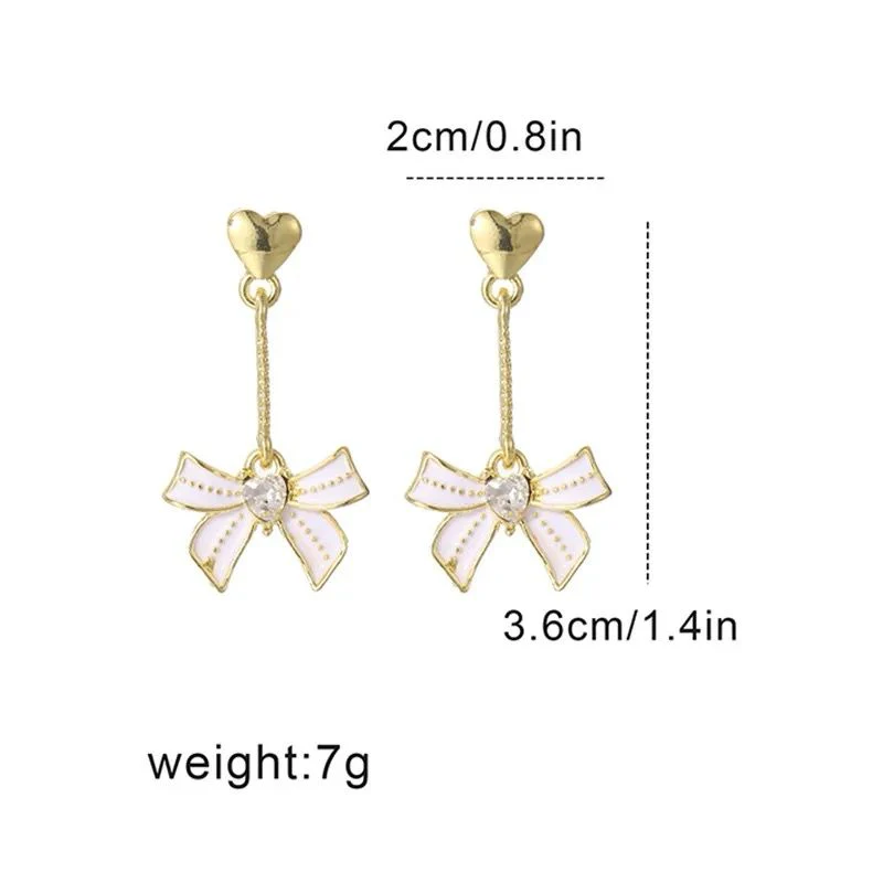 Bow Drop Earrings - Image 2
