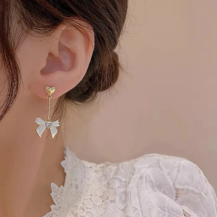 Bow Drop Earrings - Image 3