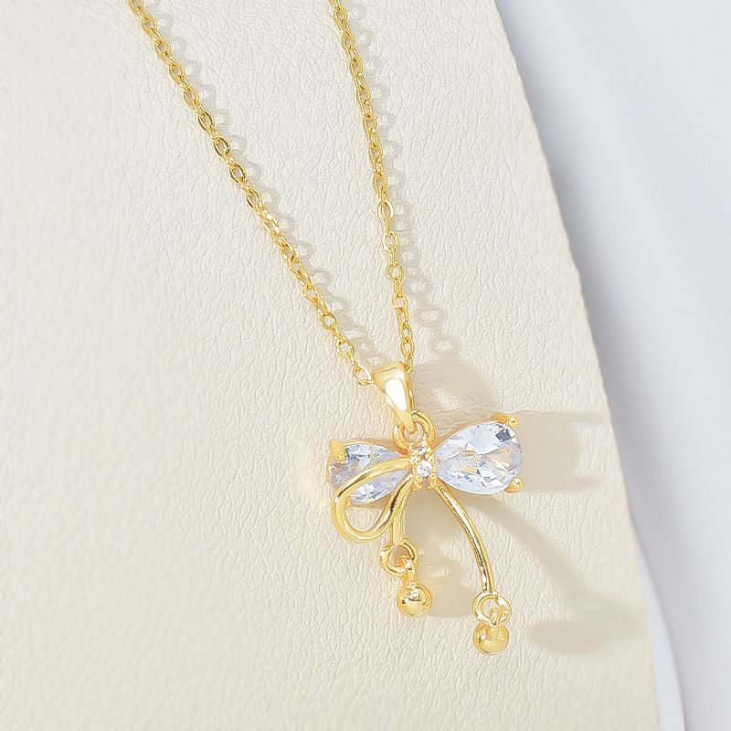 Bow Droplets Necklace - Image 3