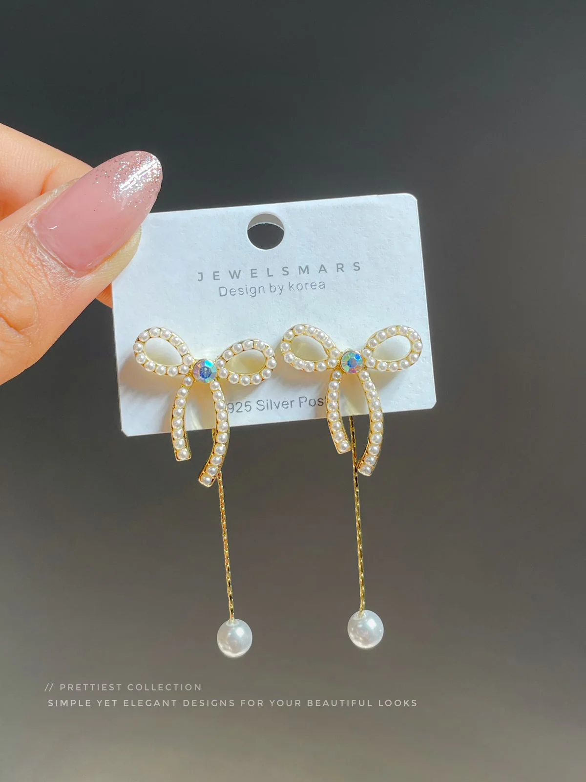 Bow Pearl Drop Earrings - can be worn in multiple ways