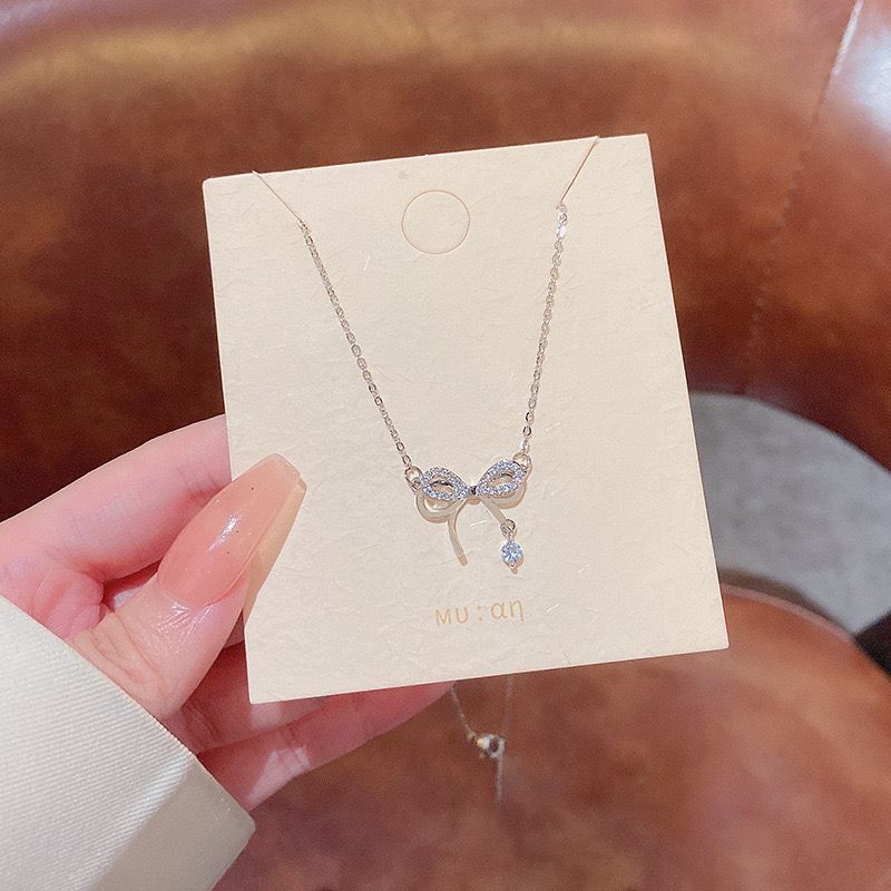 Bow Sparkle Necklace - Image 2