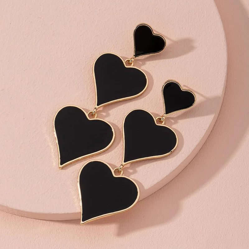Black Love Earrings - Image 2