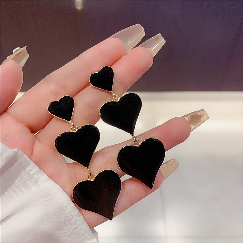 Black Love Earrings - Image 4