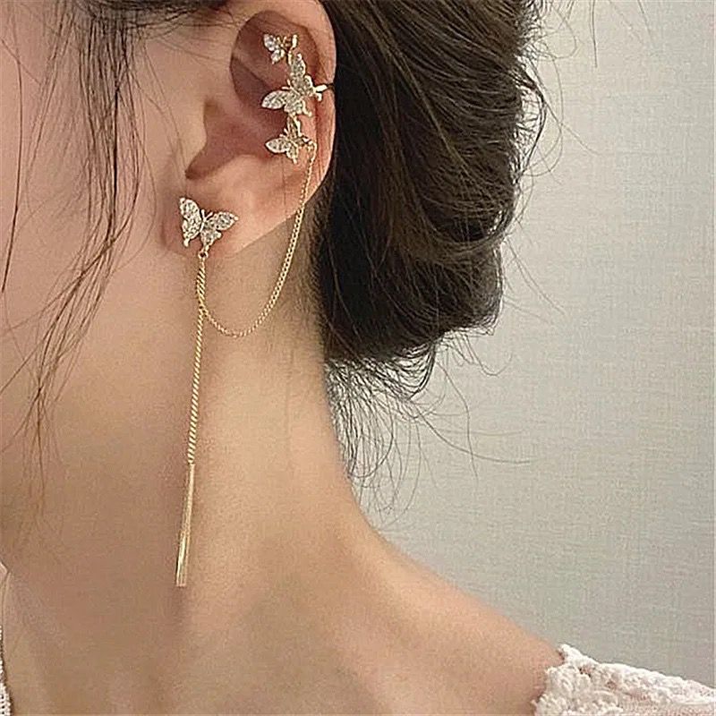 Butterflies Lover Earcuff Earrings - Image 3