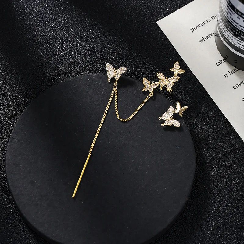 Butterflies Lover Earcuff Earrings - Image 5