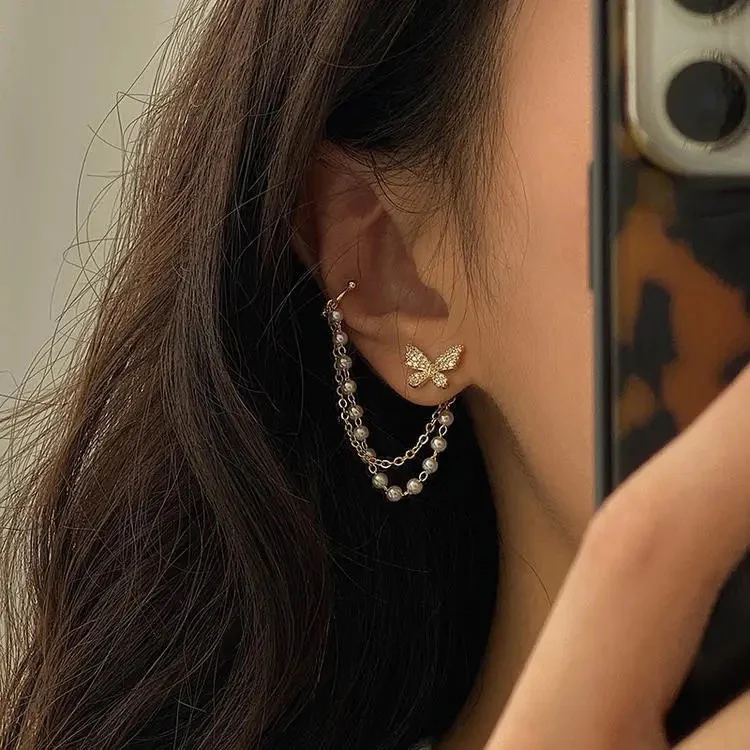 BUTTERFLY EARCUFF EARRINGS - Image 3