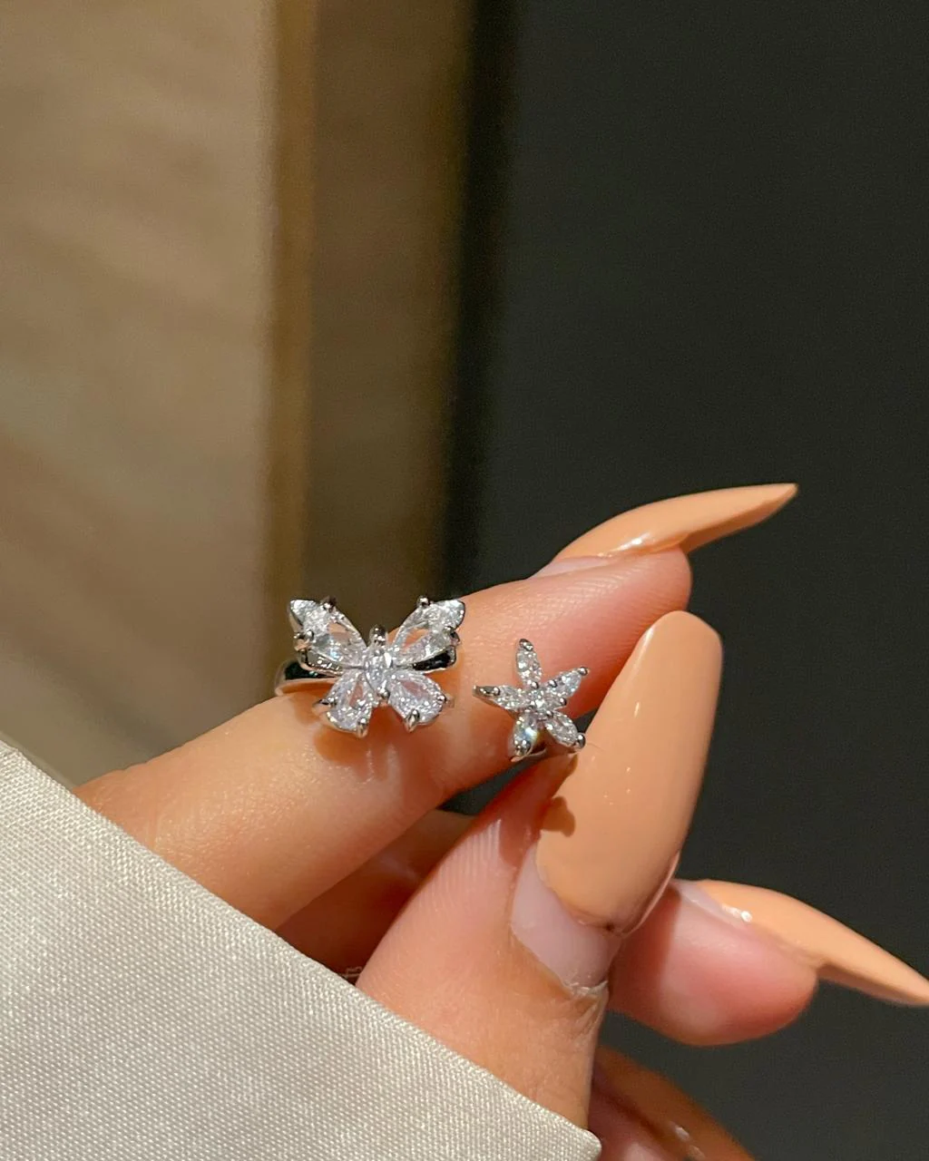 Butterfly Flower Ring