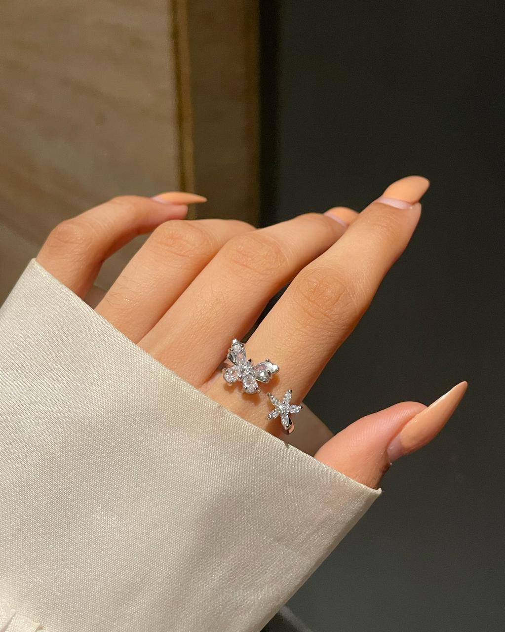 Butterfly Flower Ring - Image 2