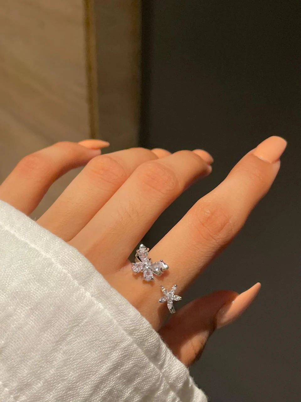 Butterfly Flower Ring