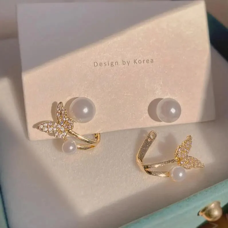 Butterfly Earjacket Earrings - Image 2